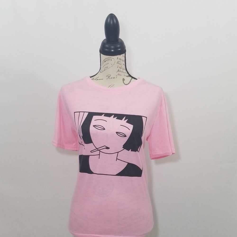 Smoking girl tee XL